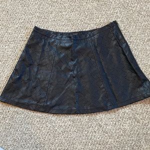 Jessica Simpson faux leather A-line mini skirt